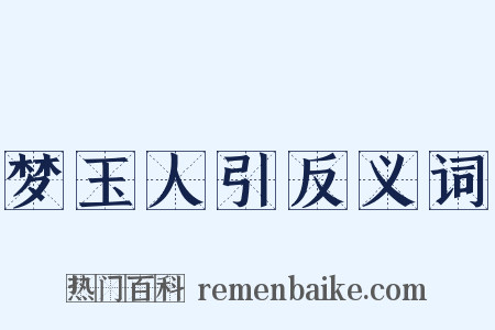 梦玉人引反义词是什么意思的图片